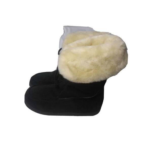 Michael Kors Black Suede Boots Faux Fur Lined Women's Size 9M - Picture 6 of 6